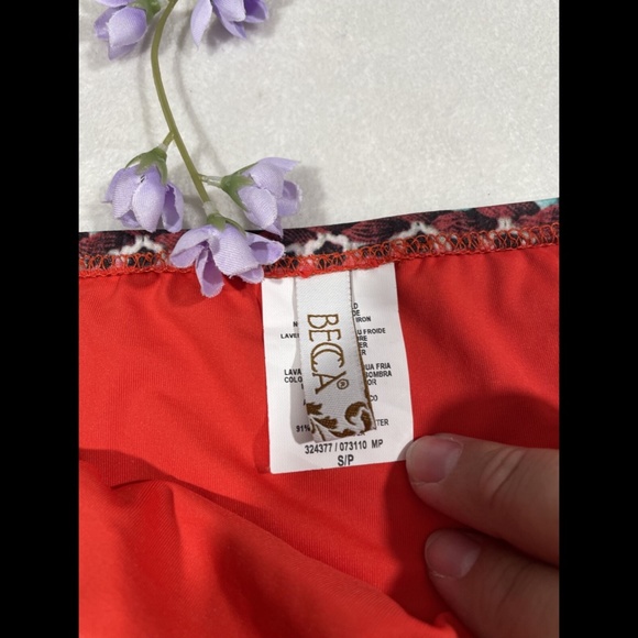 NEW Becca Tapestry Tab Side Hipster‎ Bikini Bottom in Mango [SZ Small ] - Picture 6 of 11